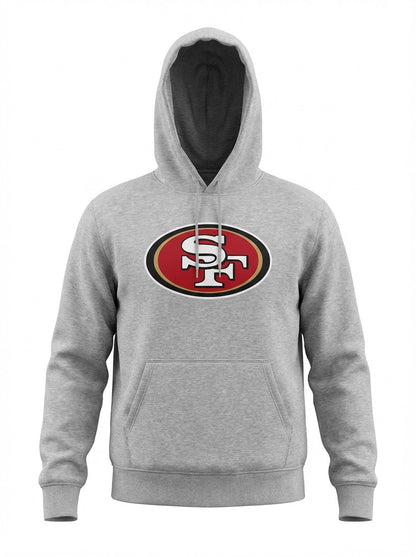 San Francisco 49ers Fanatics Logo Hoodie – Grey (Brand New)
