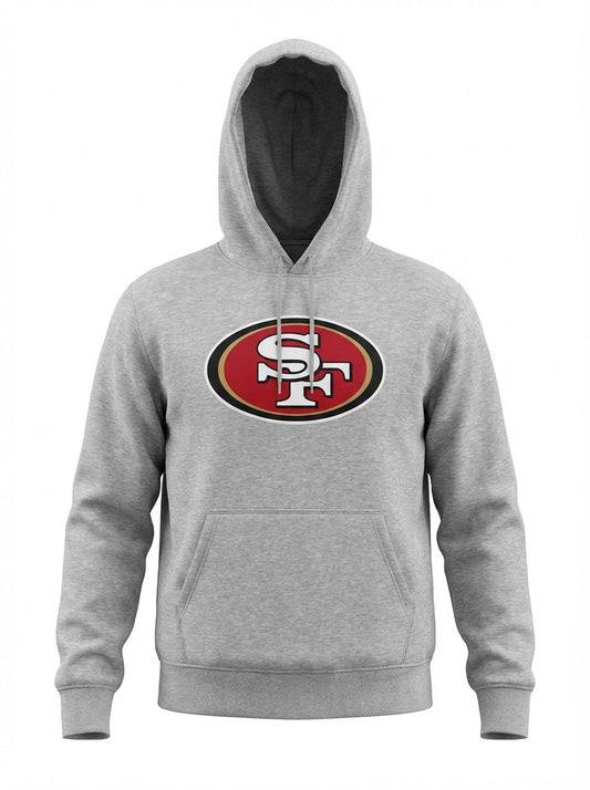 San Francisco 49ers Fanatics Logo Hoodie – Grey (Brand New)