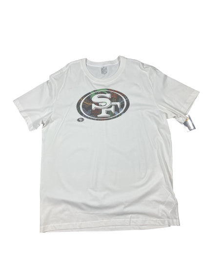 New San Francisco 49ers NFL Multi Coloured Logo Tee - White - Men’s XXL