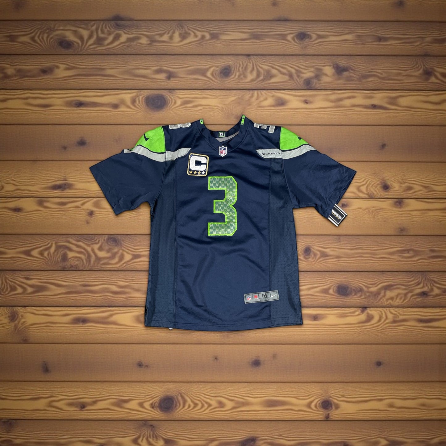 Vintage Nike Seattle Seahawks Russell Wilson #3 NFL Jersey – Kids Medium
