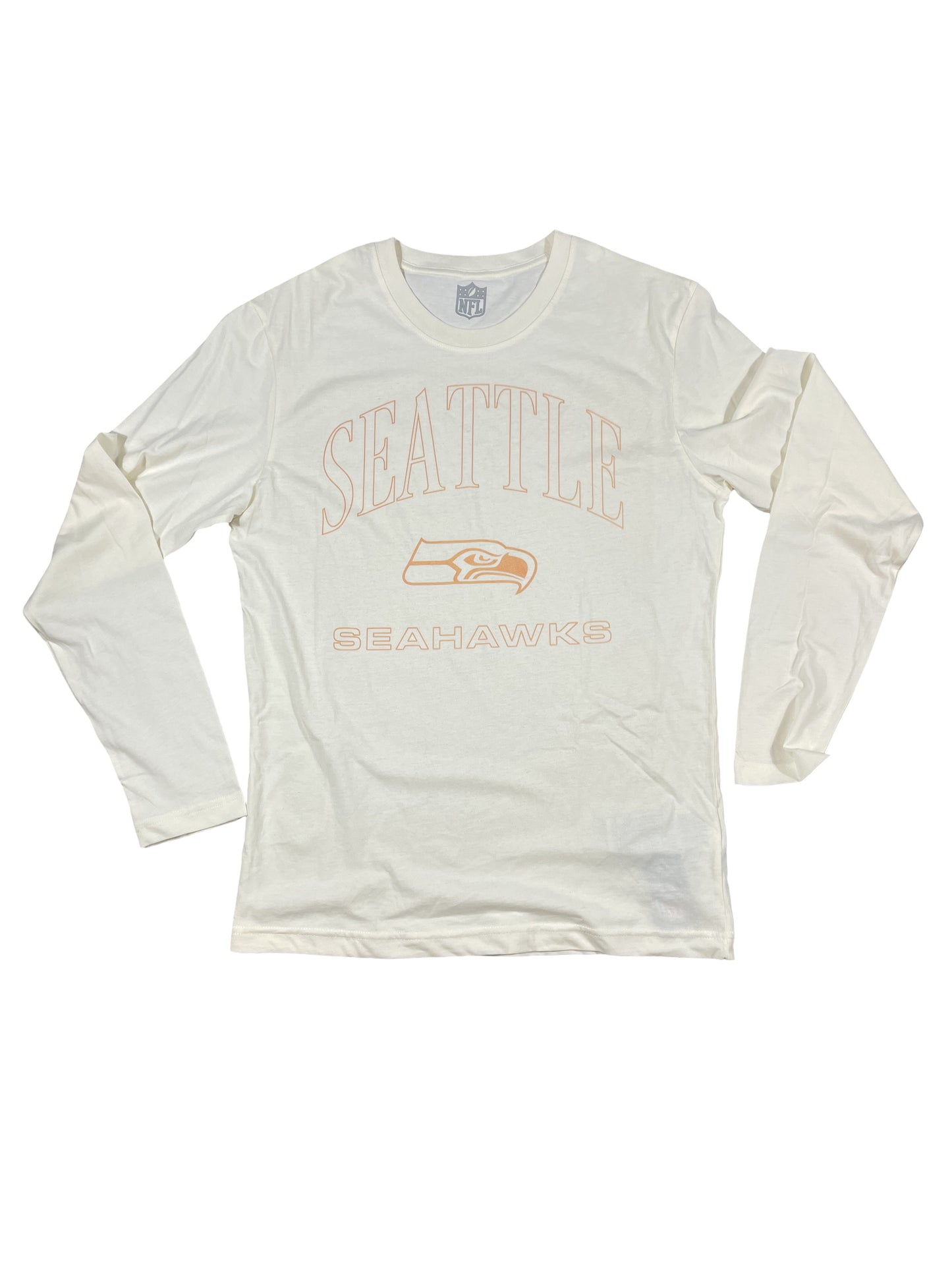 Seattle Seahawks NFL "Neutral Collection" Long Sleeve T-Shirt - Cream/Off-White - Men’s Medium