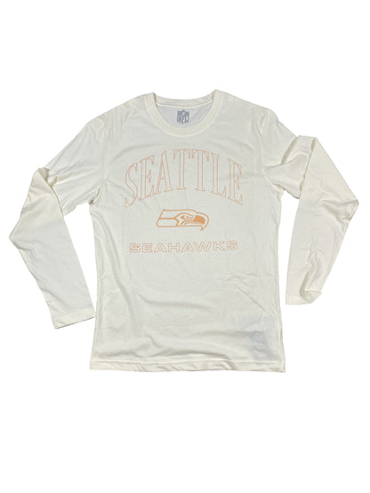 Seattle Seahawks NFL "Neutral Collection" Long Sleeve T-Shirt - Cream/Off-White - Men’s Medium