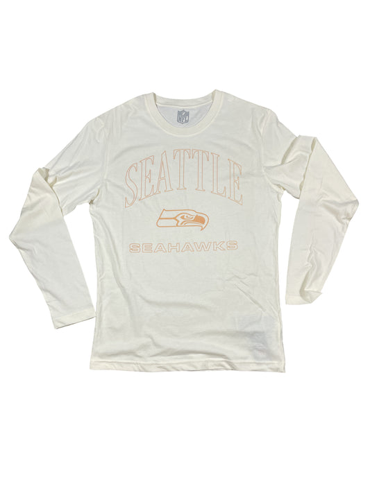 Seattle Seahawks NFL "Neutral Collection" Long Sleeve T-Shirt - Cream/Off-White - Men’s Medium