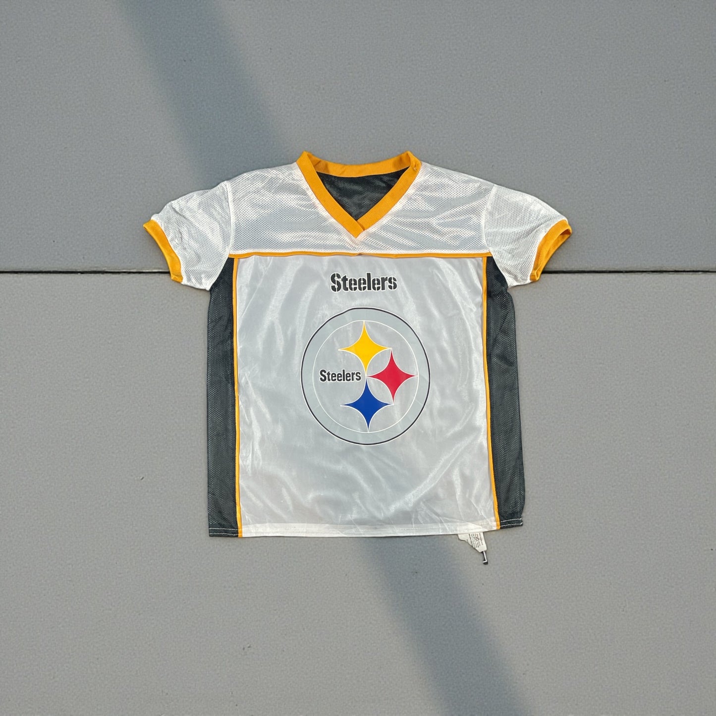 Vintage - Pittsburgh Steelers NFL Flag Reversible Jersey – Kids Large