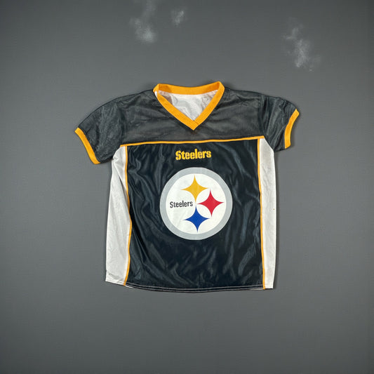 Vintage - Pittsburgh Steelers NFL Flag Reversible Jersey – Kids Large
