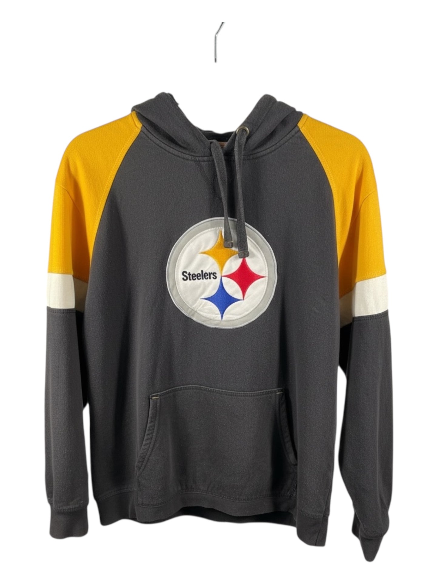 Vintage - Pittsburgh Steelers NFL Pullover Hoodie – Black & Gold Colour Block