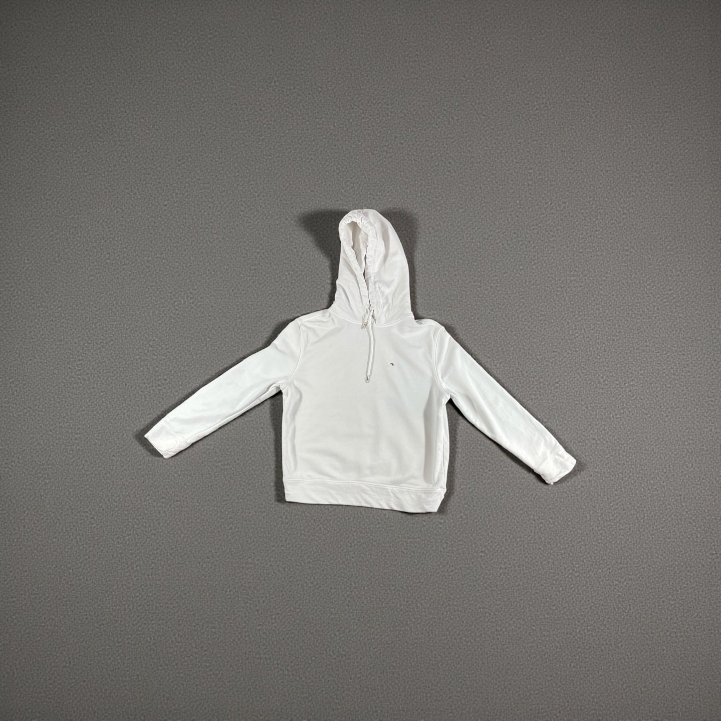 Tommy Hilfiger Flag Logo Hoodie – White – Women’s Medium