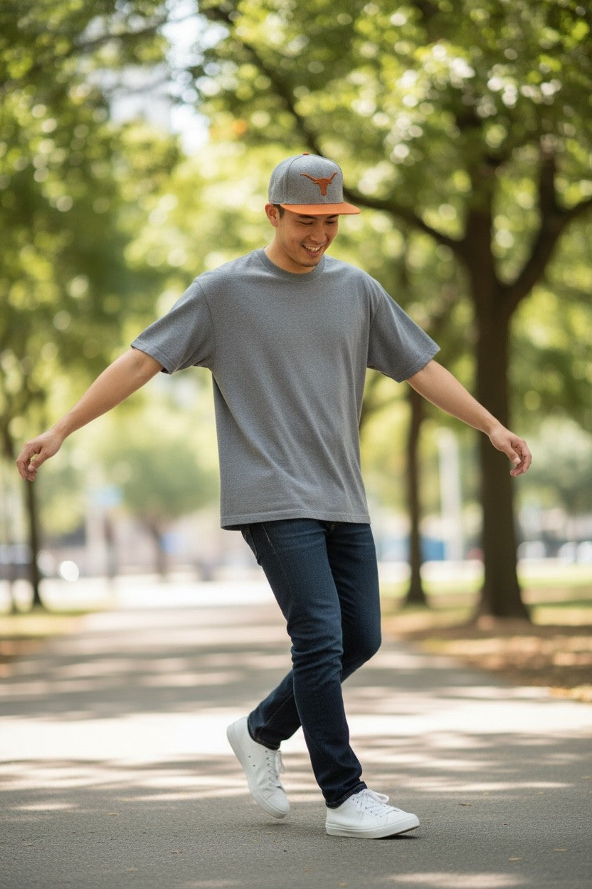 Texas Longhorns New Era 59FIFTY Fitted Cap – Grey & Burnt Orange NCAA Hat 7 3/8