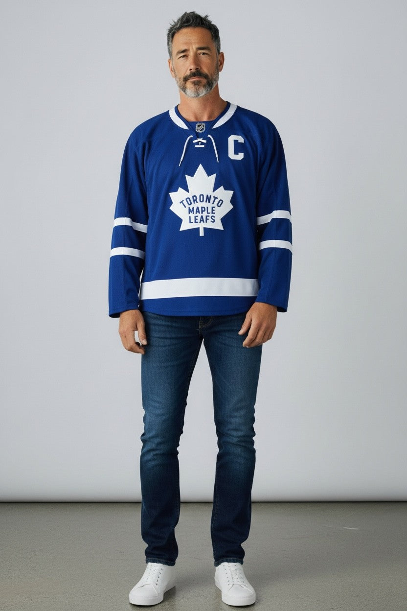 Vintage - Reebok Toronto Maple Leafs Dion Phaneuf #3 NHL Jersey – Men’s Large – Blue Home Ice Hockey Shirt – Captain C – Official Licensed