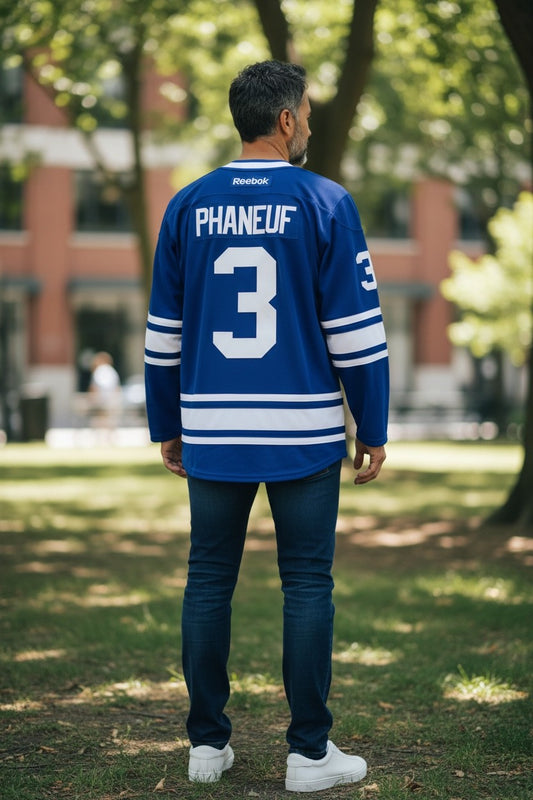 Vintage - Reebok Toronto Maple Leafs Dion Phaneuf #3 NHL Jersey – Men’s Large – Blue Home Ice Hockey Shirt – Captain C – Official Licensed