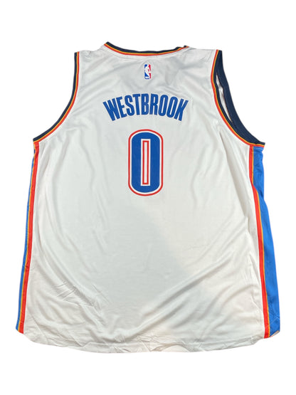 Oklahoma City Thunder Russell Westbrook #0 NBA Jersey – White | Pre-Loved