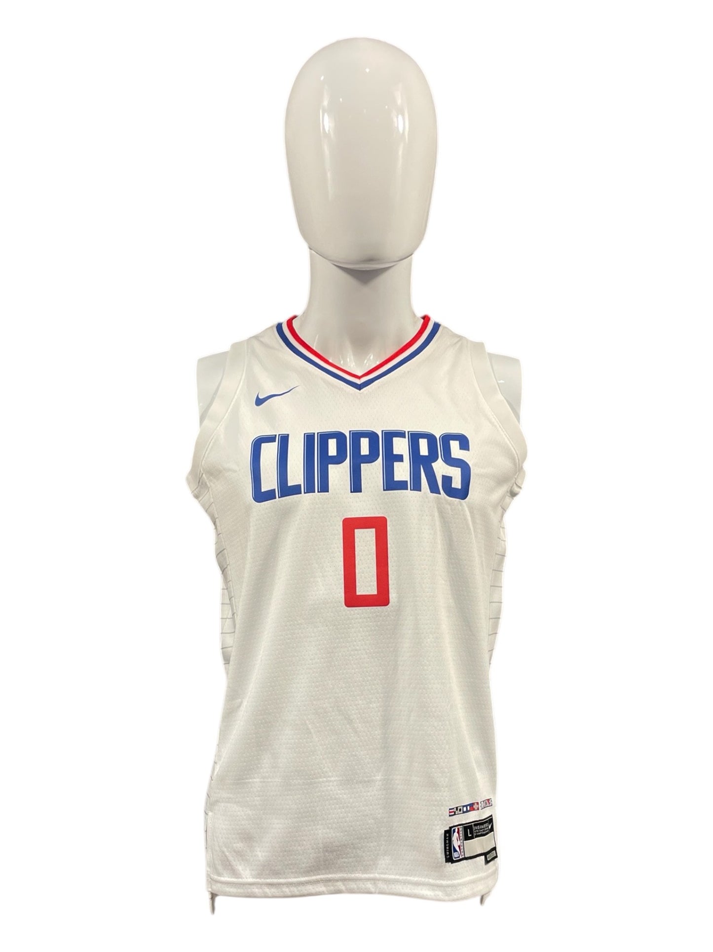 Russell Westbrook #0 LA Clippers NBA Jersey – White – Teen Large – Brand New