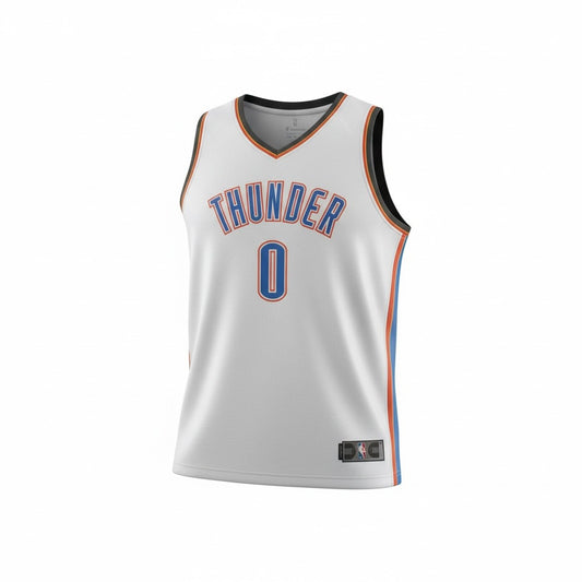 Oklahoma City Thunder Russell Westbrook #0 NBA Jersey – White | Pre-Loved