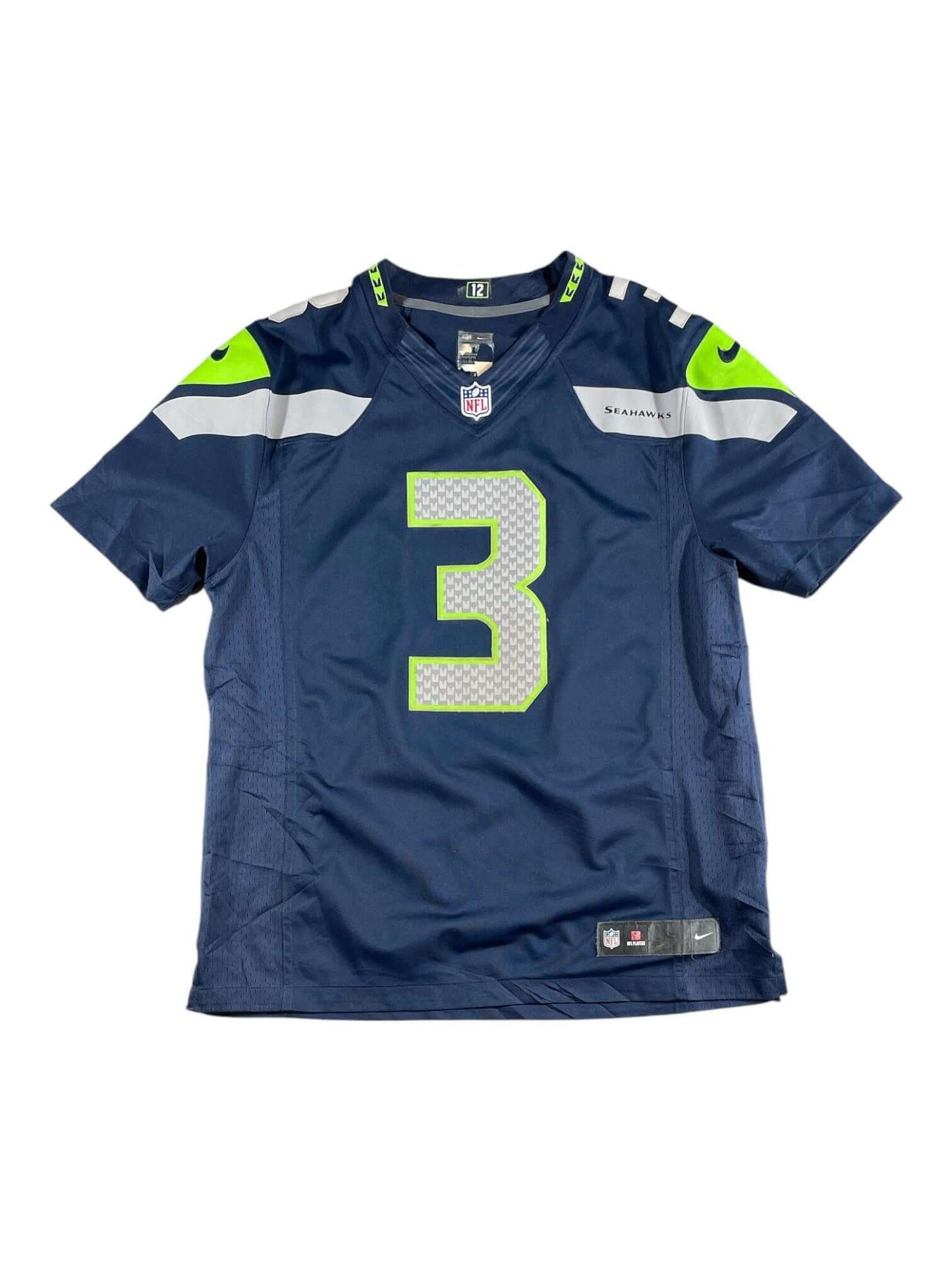 Russell Wilson #3 Seattle Seahawks Nike NFL Jersey (front)- Pre-loved - XL