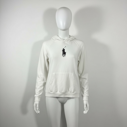 Vintage Polo Ralph Lauren Spell-Out Sweatshirt - White - Women's Large - 90's Era