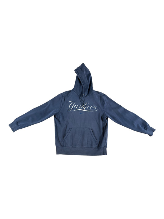 Vintage - Nike New York Yankees Script Hoodie – Navy – Men’s Medium