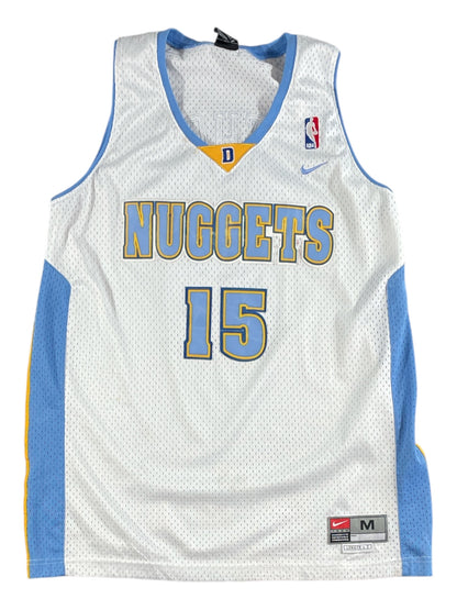 Vintage - Carmelo Anthony #15 Denver Nuggets Nike Jersey – White/Blue NBA – Men’s Medium (+2 Length)