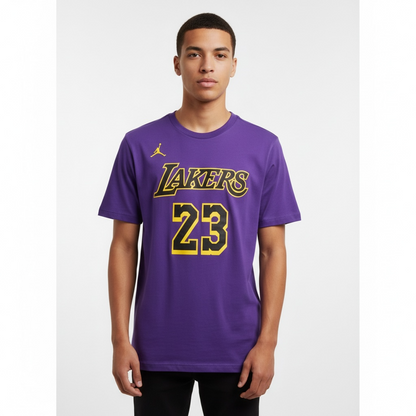 LeBron James #23 LA Lakers NBA T-Shirt – Purple – Teen Large – Brand New