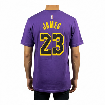 LeBron James #23 LA Lakers NBA T-Shirt – Purple – Teen Large – Brand New
